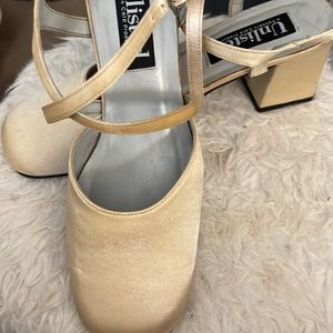 Creamy gold fabric Unlisted Heels